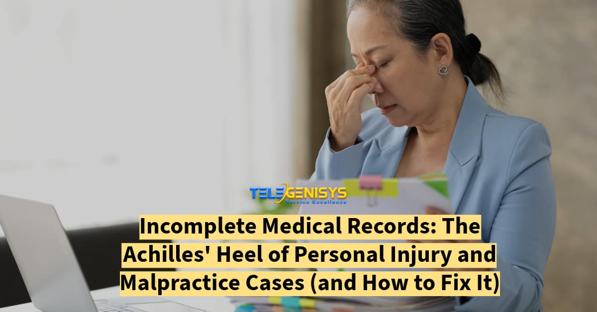 Incomplete Medical Records: The Achilles' Heel of Personal Injury and Malpractice Cases (and How to Fix It)